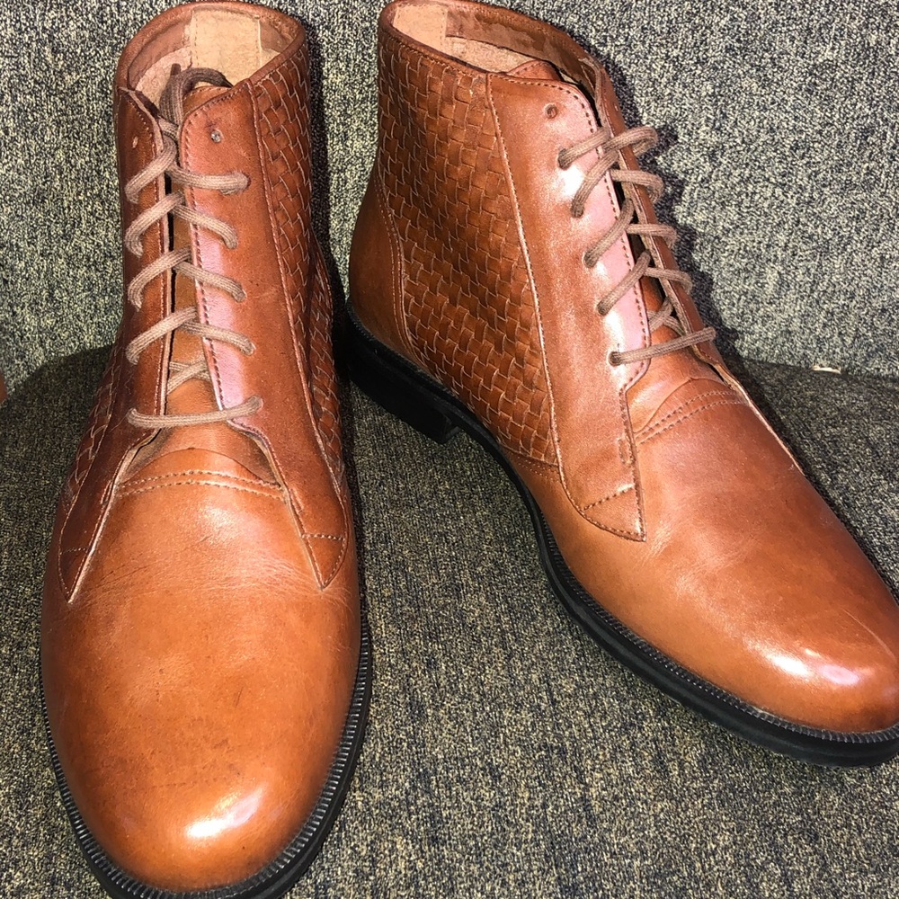 Trotters Brown leather boots sz6.5 w Marlene style - Picture 1 of 8